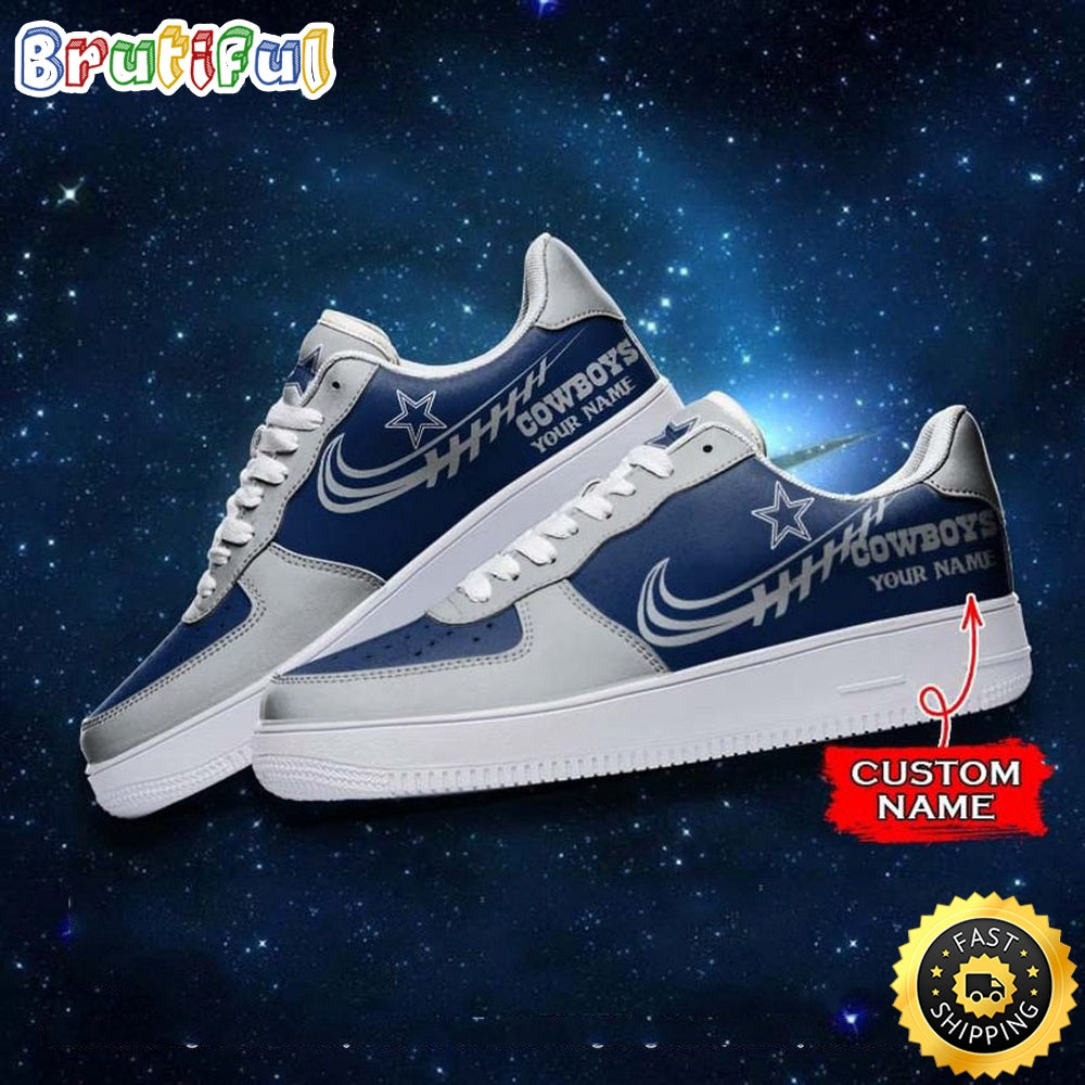 Custom NFL Dallas Cowboys Air Force 1 Shoes Sneaker Football Shoes For Sport Fans