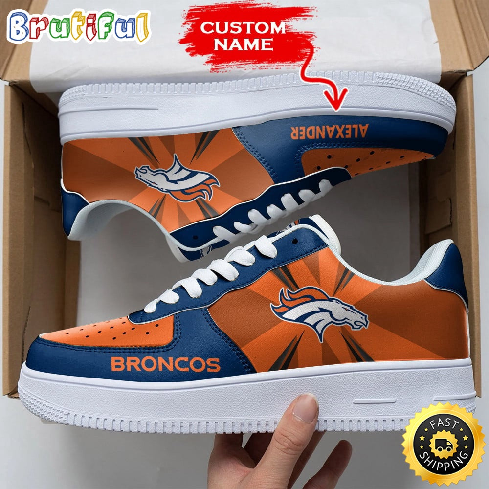 Custom NFL Denver Broncos Air Force 1 Shoes Versatile AF1 Series