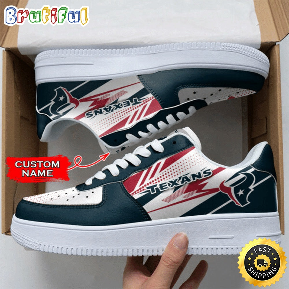 Custom NFL Houston Texans Air Force 1 Shoes Sports Sneaker For Fans