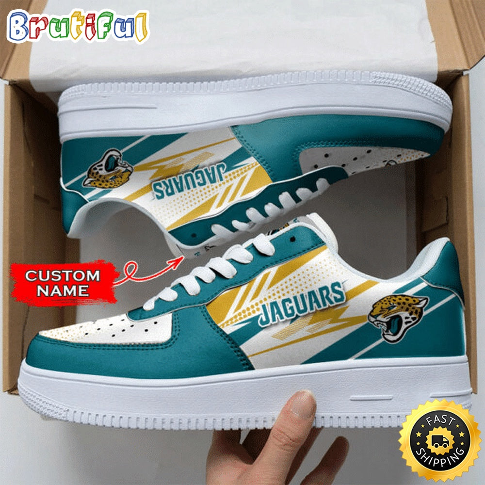 Custom NFL Jacksonville Jaguars Air Force 1 Shoes Sports Sneaker For Fans