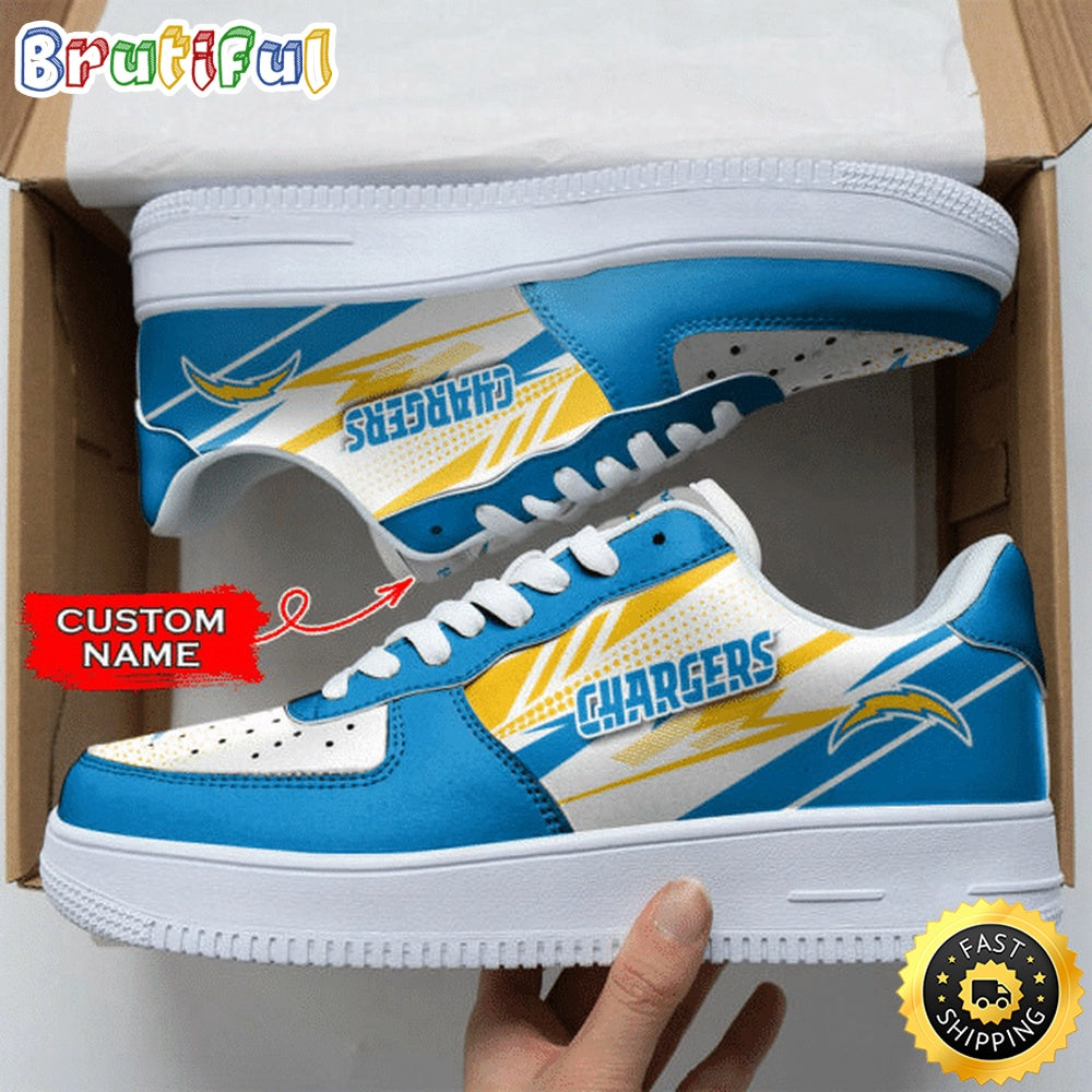Custom NFL Los Angeles Chargers Air Force 1 Shoes Sports Sneaker For Fans