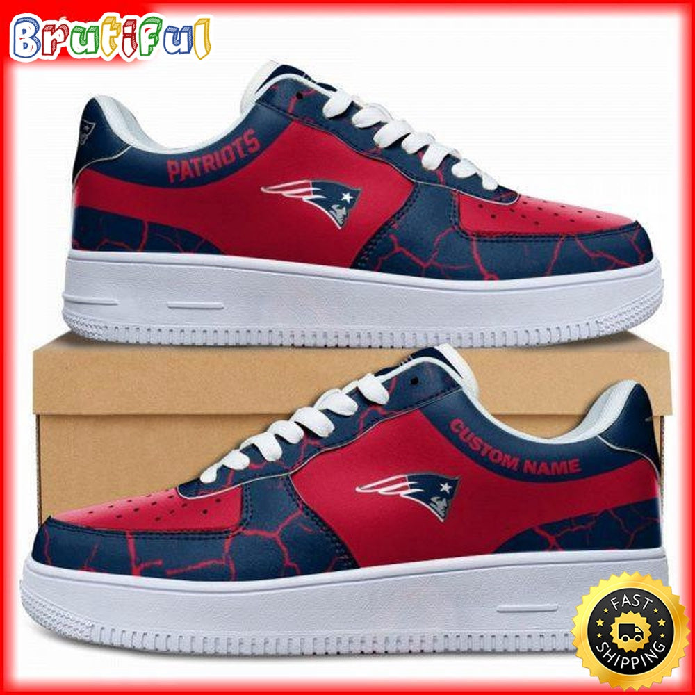Custom NFL New England Patriots Air Force 1 Shoes Sneaker Football Shoes For Fans