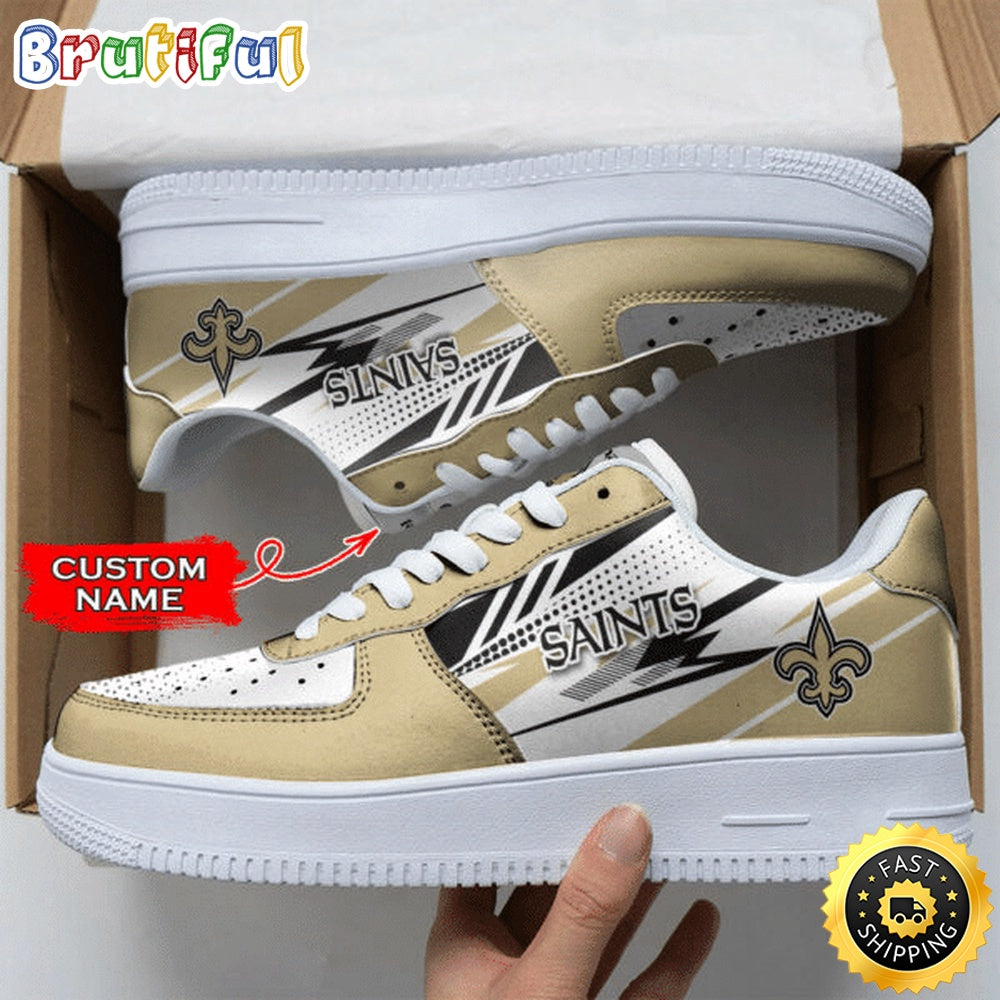 Custom NFL New Orleans Saints Air Force 1 Shoes Sports Sneaker For Fans