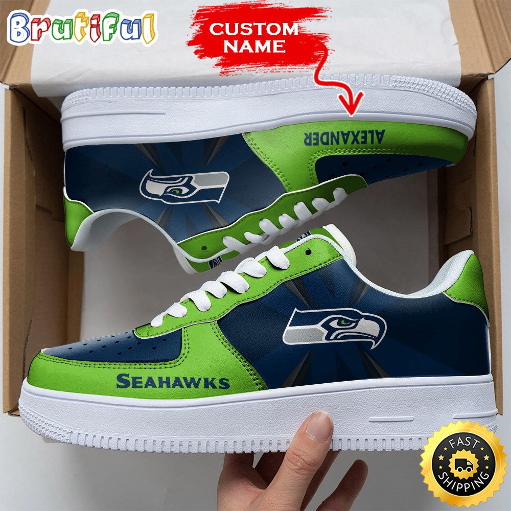 Custom NFL Seattle Seahawks Air Force 1 Shoes Versatile AF1 Series