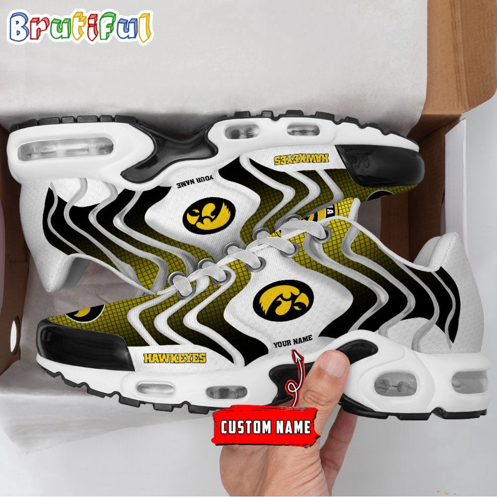 NCAA Iowa Hawkeyes Logo Football Team Design Air Max Plus Shoes