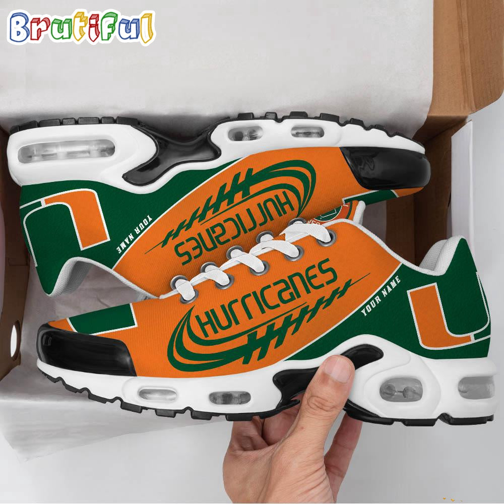 NCAA Miami Hurricanes Sport Team Custom Air Max Plus Shoes