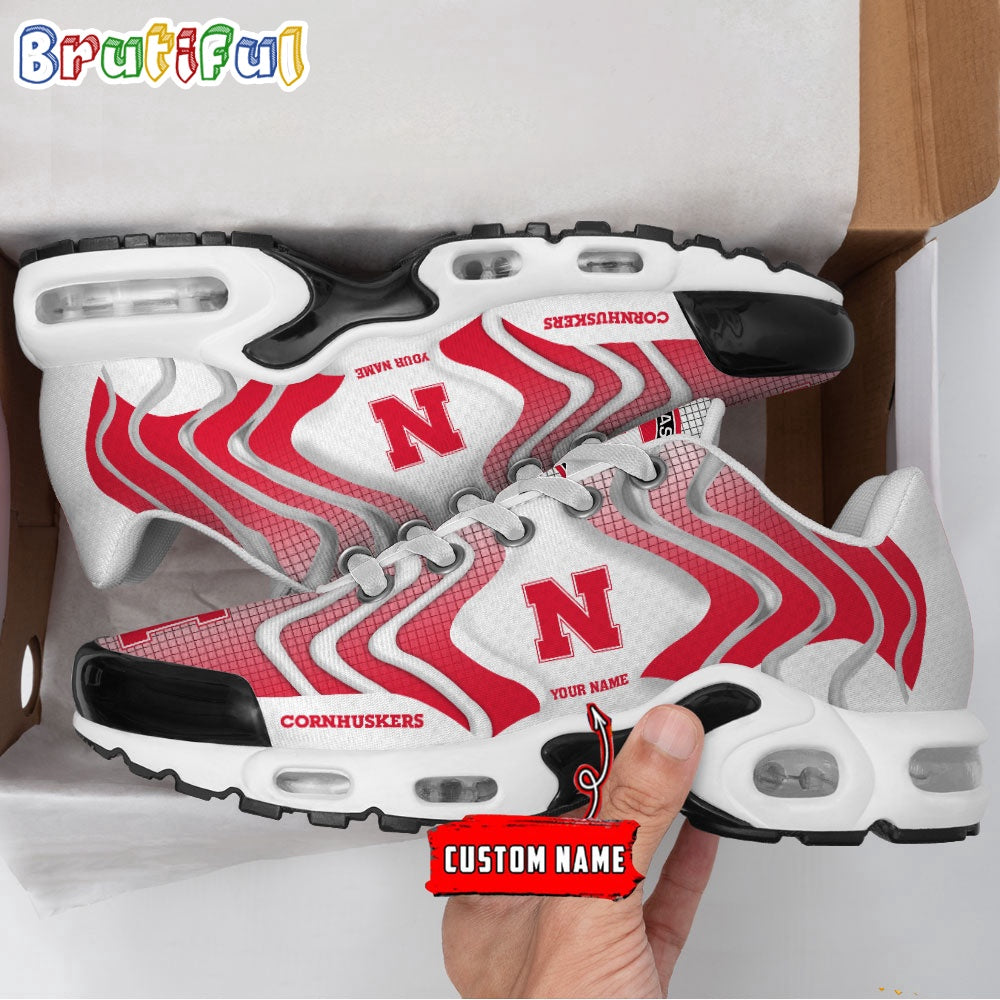 NCAA Nebraska Cornhuskers Logo Football Team Design Air Max Plus Shoes