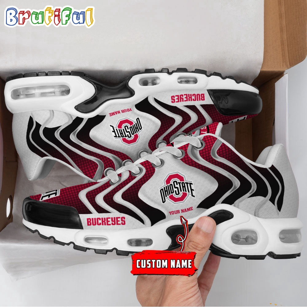 NCAA Ohio State Buckeyes Logo Football Team Design Air Max Plus Shoes
