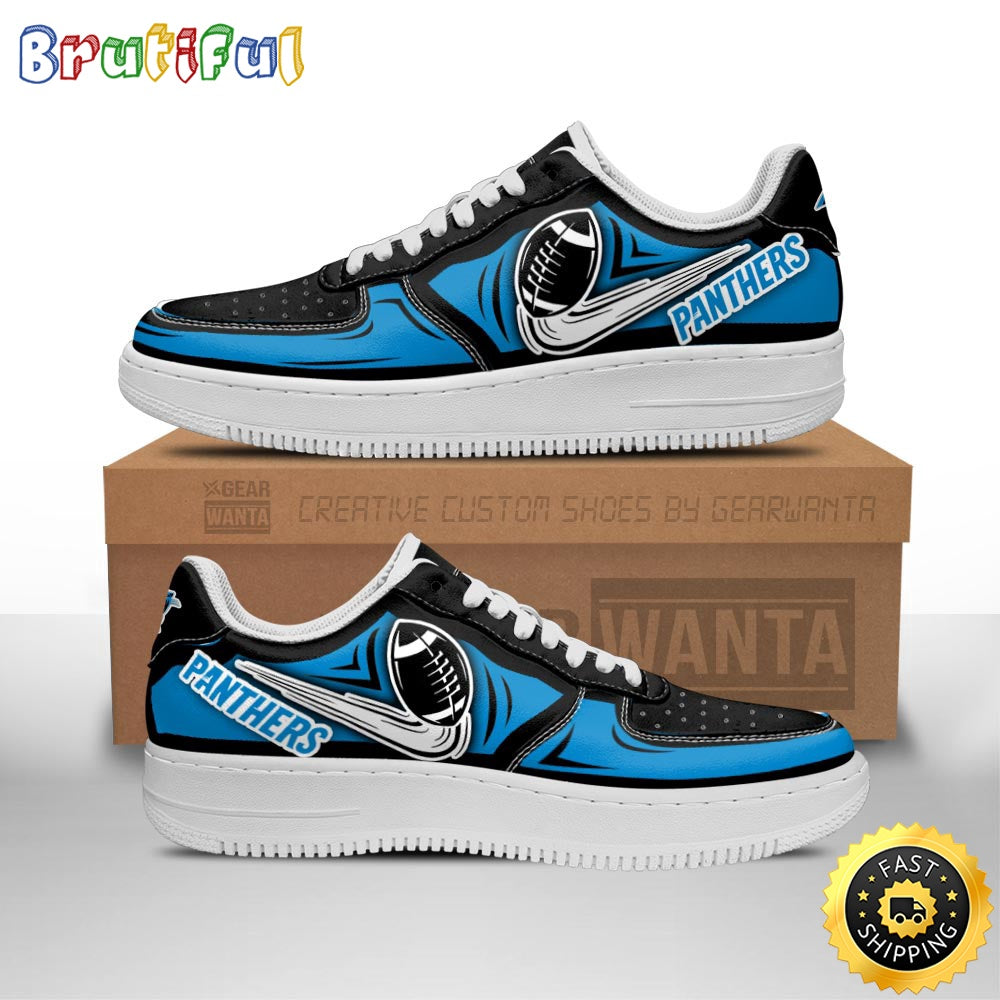 NFL Carolina Panthers Air Force 1 Shoes Football Sneaker Shoes