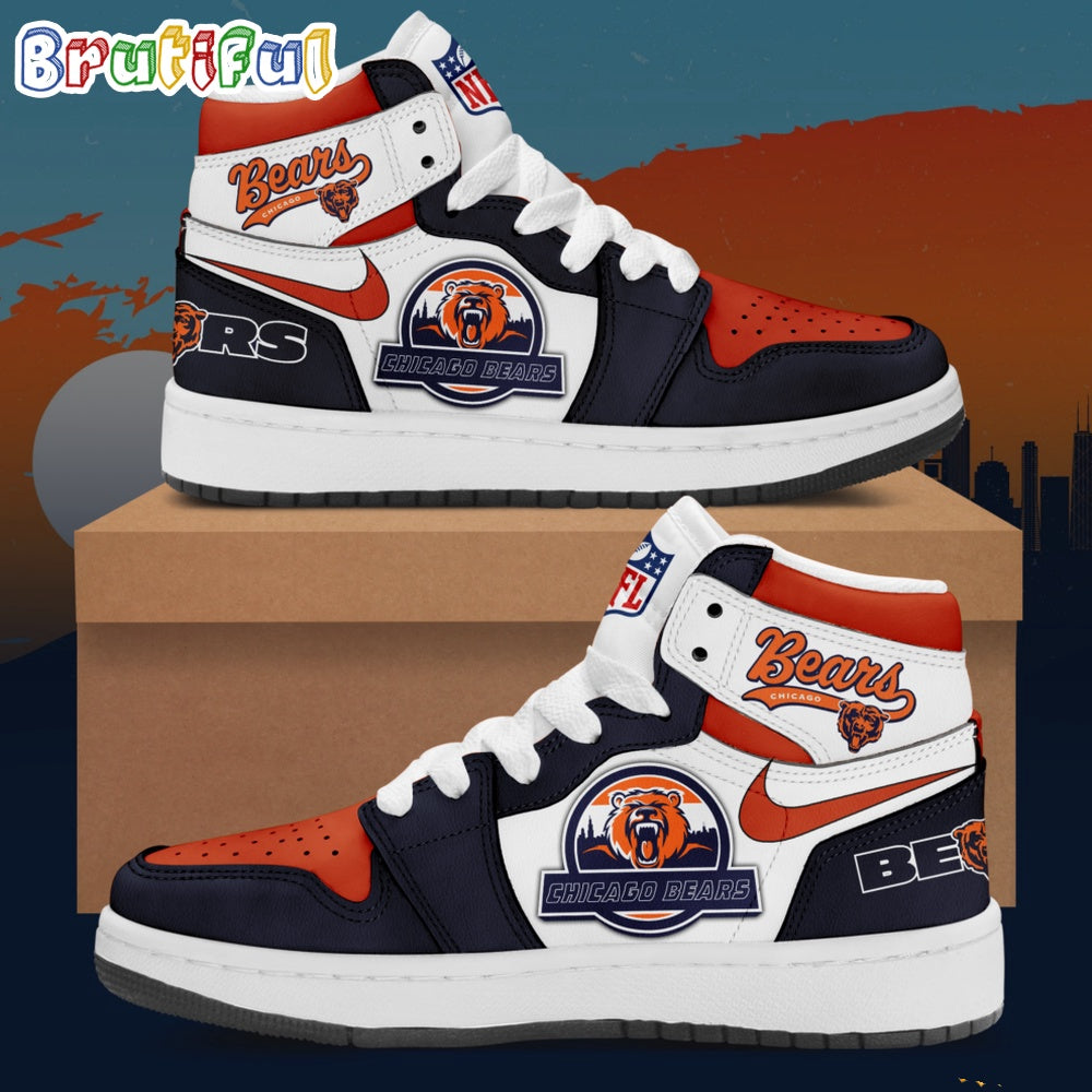 NFL Chicago Bears Football Logo Team Air Jordan 1 Hightop Shoes