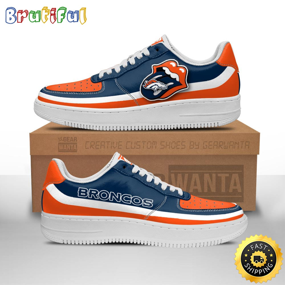 NFL Denver Broncos Air Force 1 Shoes Sexy Lips For Fans