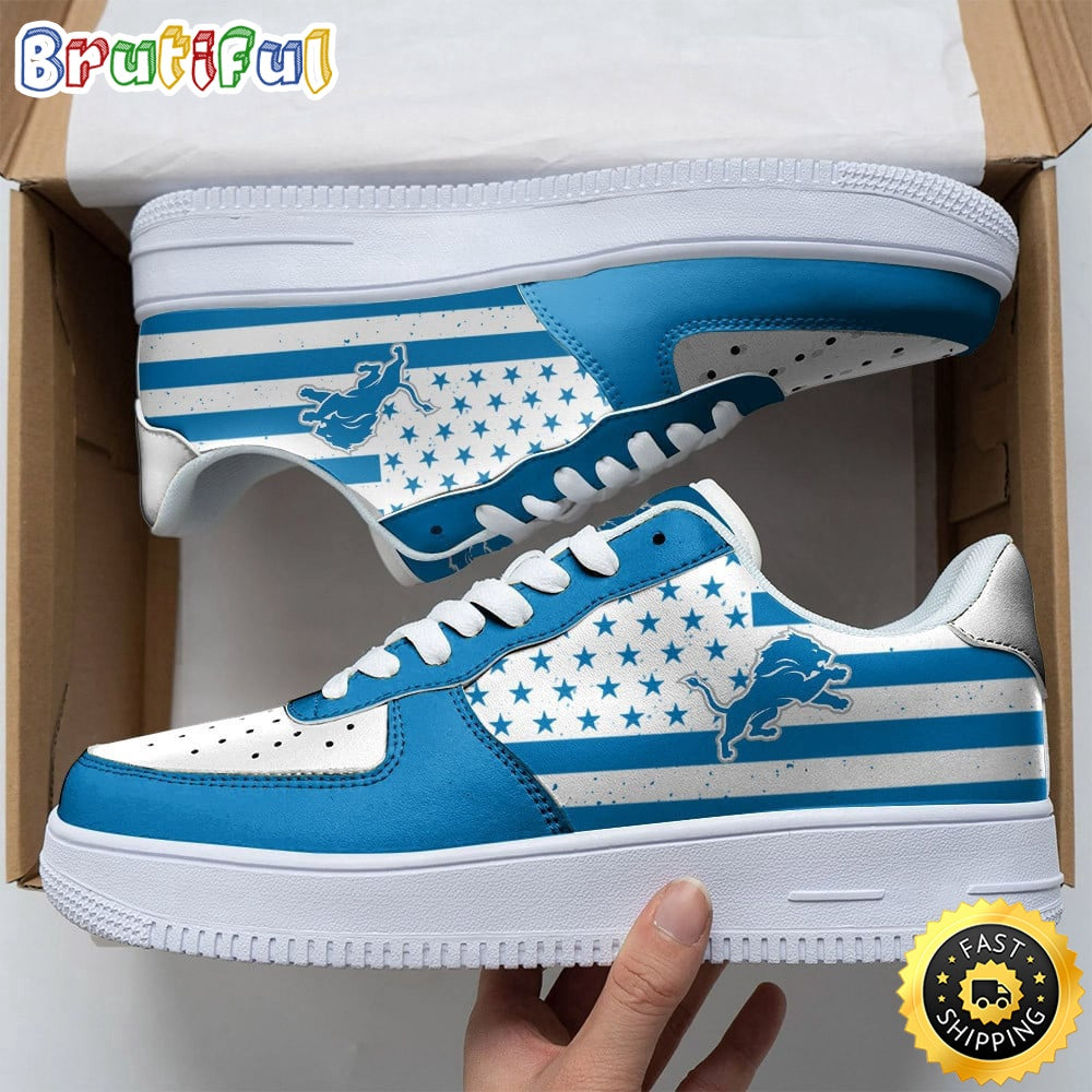 NFL Detroit Lions Air Force 1 Shoes Urban Streetwear Shoes