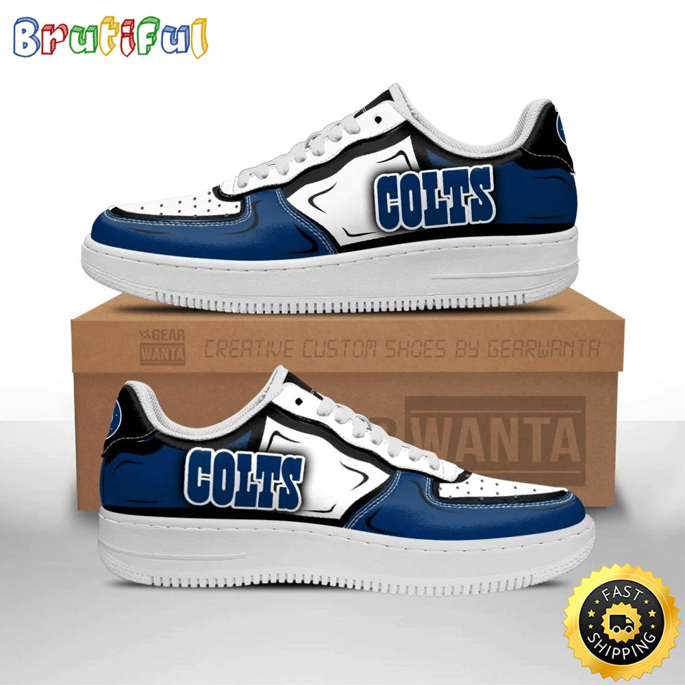 NFL Indianapolis Colts Air Force 1 Shoes Football Sports Sneaker Shoes