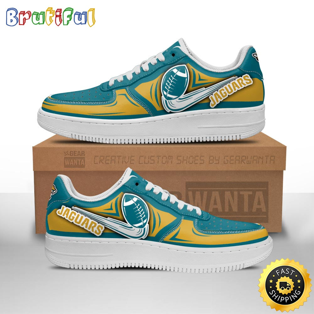 NFL Jacksonville Jaguars Air Force 1 Shoes Football Sneaker Shoes
