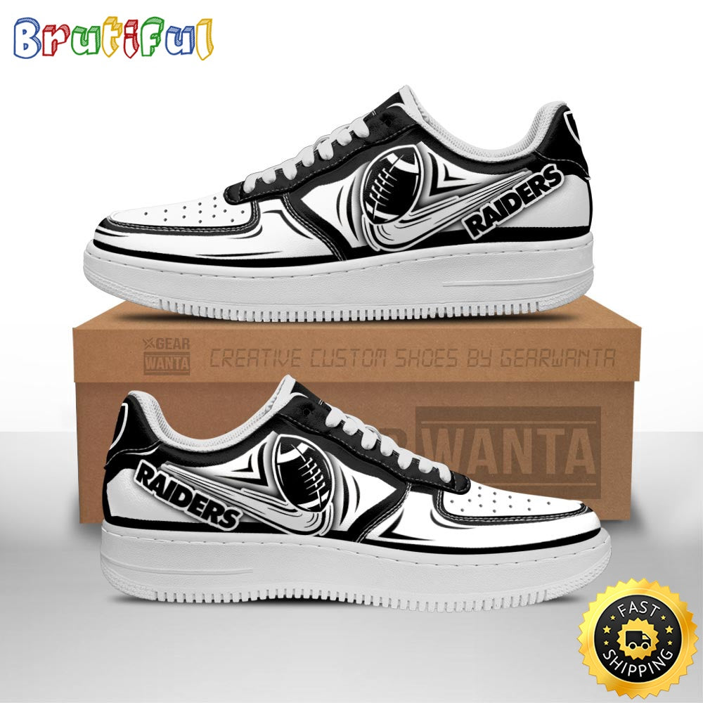 NFL Las Vegas Raiders Air Force 1 Shoes Football Sneaker Shoes