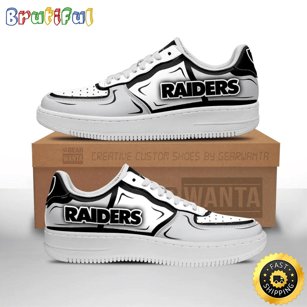 NFL Las Vegas Raiders Air Force 1 Shoes Football Sports Sneaker Shoes