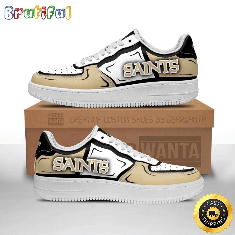 NFL New Orleans Saints Air Force 1 Shoes Football Sports Sneaker Shoes