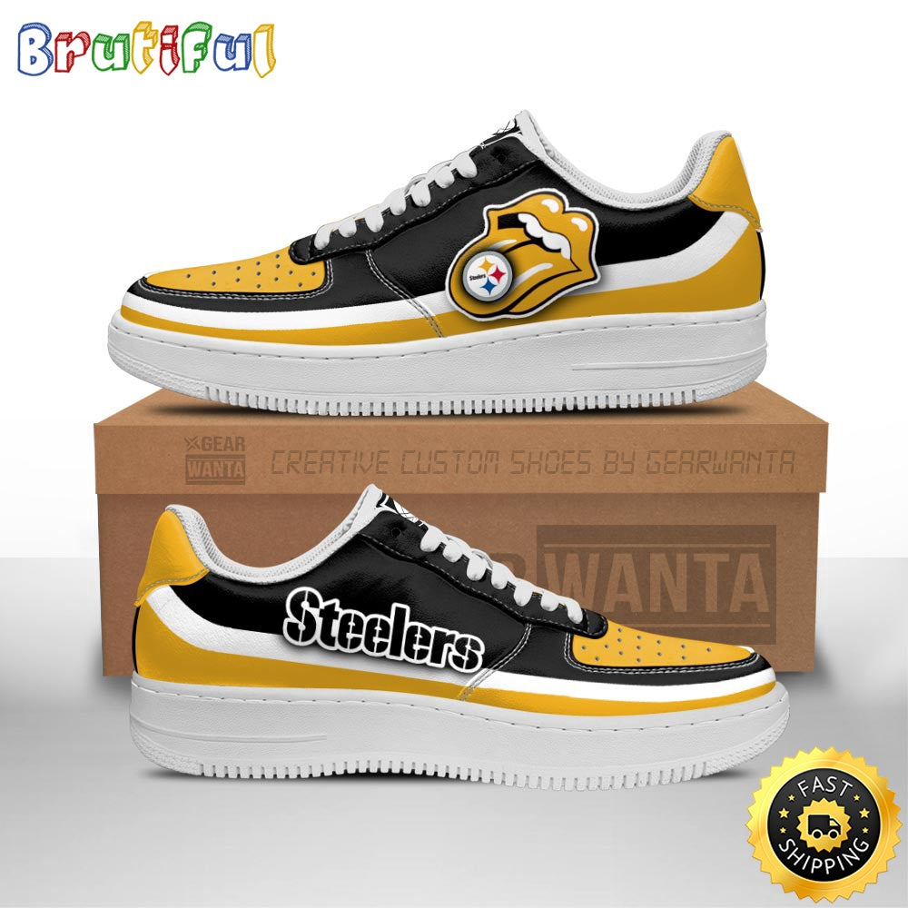 NFL Pittsburgh Steelers Air Force 1 Shoes Sexy Lips For Fans