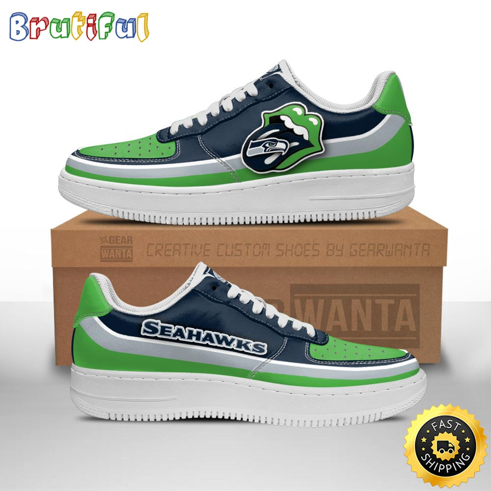 NFL Seattle Seahawks Air Force 1 Shoes Sexy Lips For Fans