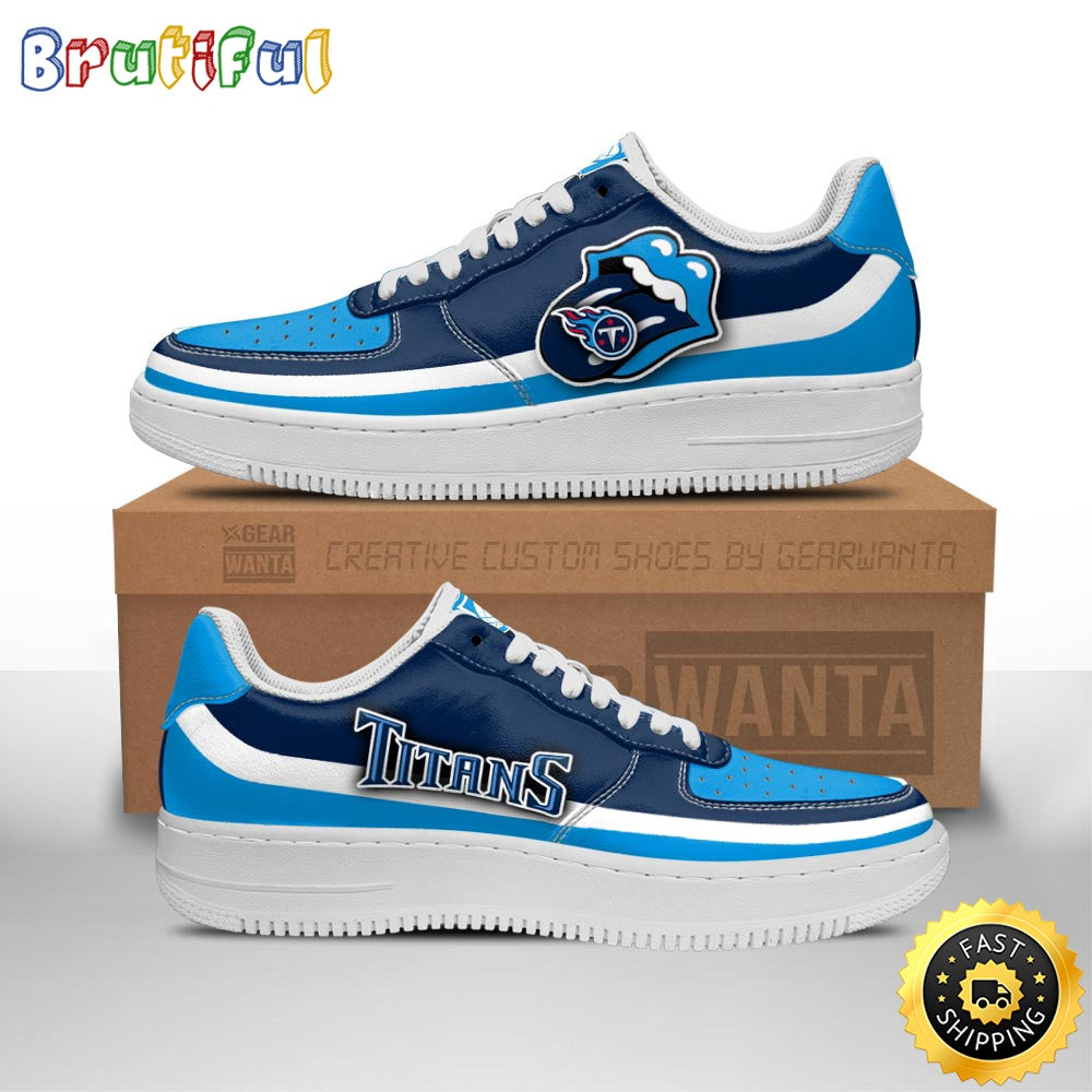NFL Tennessee Titans Air Force 1 Shoes Sexy Lips For Fans