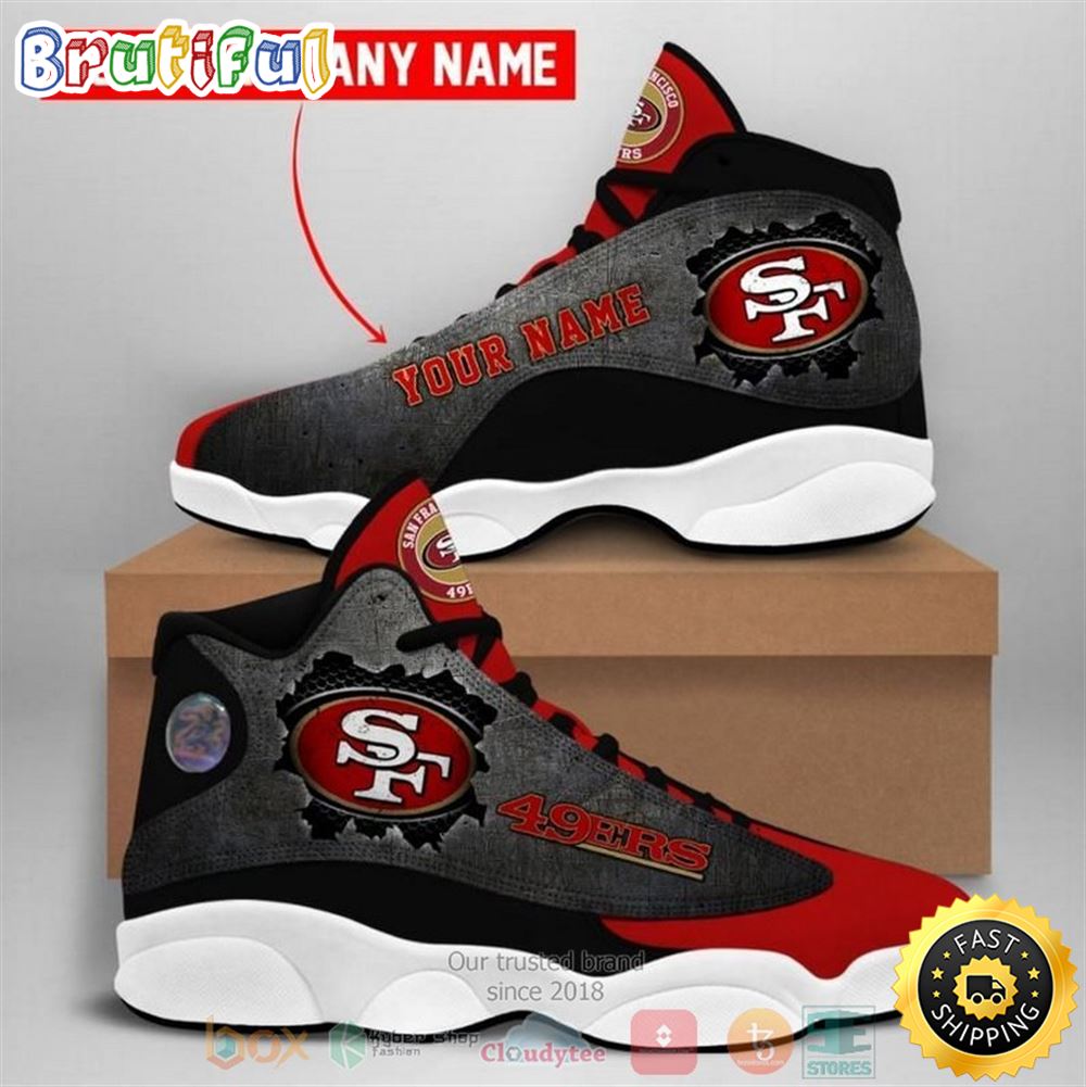 Personalized Nfl San Francisco 49Ers Logo Football Team Custom Air Jordan 13 Shoes