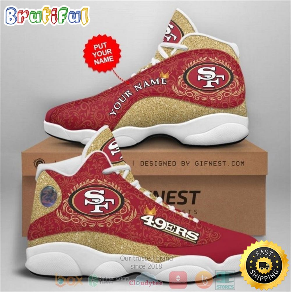 Personalized San Francisco 49Ers Nfl Football Team Custom Air Jordan 13 Shoes