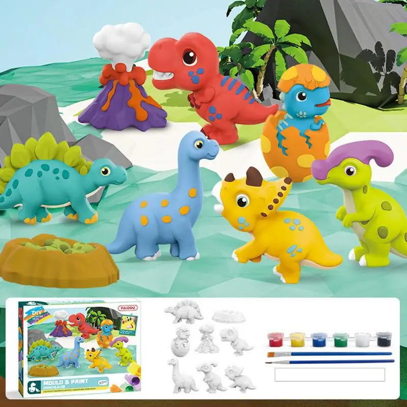 DIY Painting Figurines 8Pcs Paintable Art Activity Set For Kids Plaster Toys For Kids Party Supplies For Children's Day Holiday
