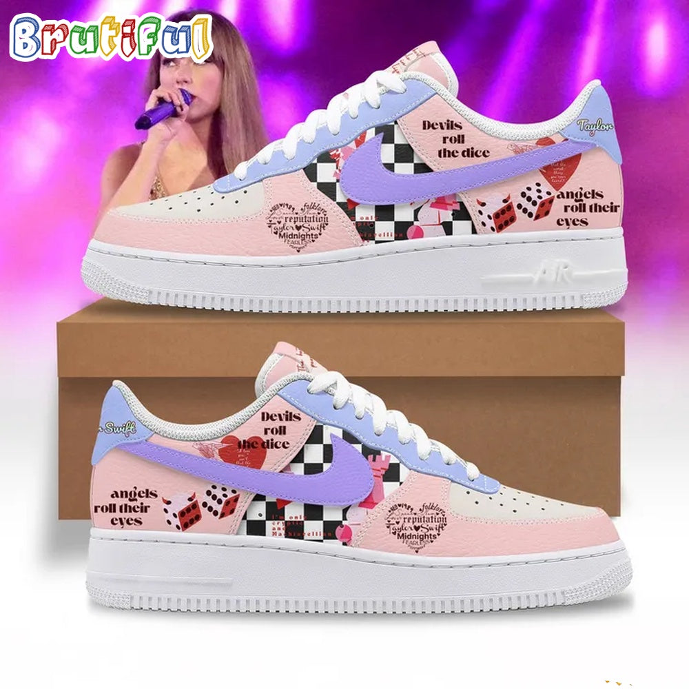 Taylor Swift Music Angels Roll Their Eyes Air Force 1 Shoes Sneaker