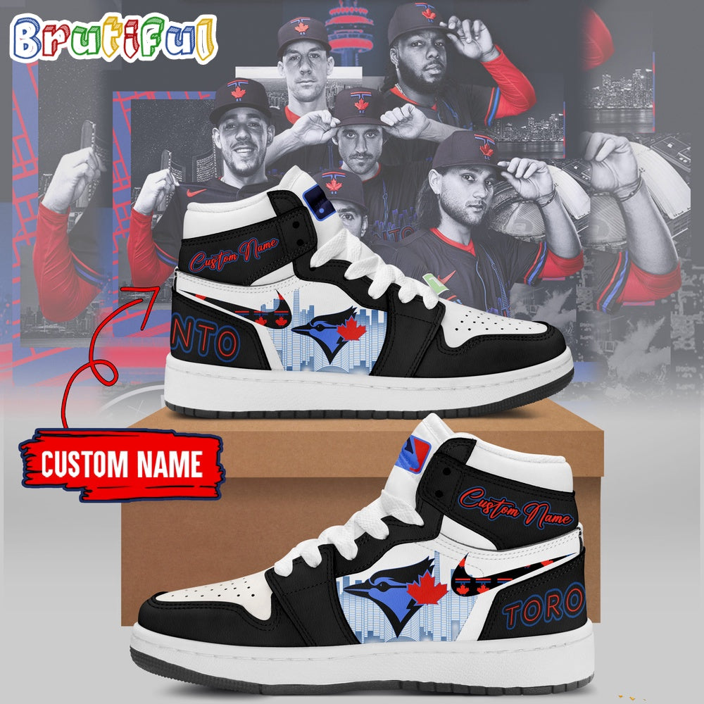 Toronto Blue Jays Special City Connect Baseball Team Air Jordan Hightop Shoes