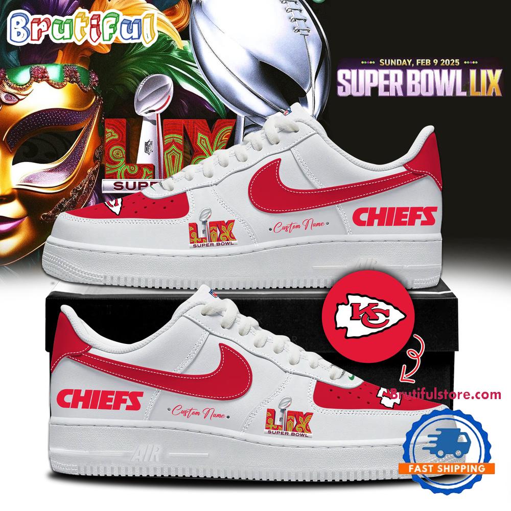Kansas City Chiefs Super Bowl LIX Red Air Force 1 Shoes Sneaker