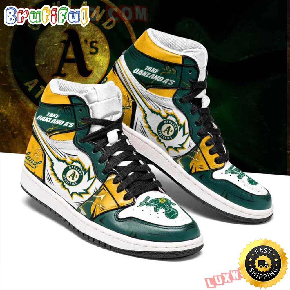 MLB Oakland Athletics Air Jordan 1 High Sneakers Timeless Jordan 1 Kicks