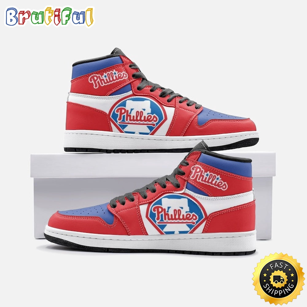 MLB Philadelphia Phillies Air Jordan 1 High Sneakers Classic Air Jordan Sneakers