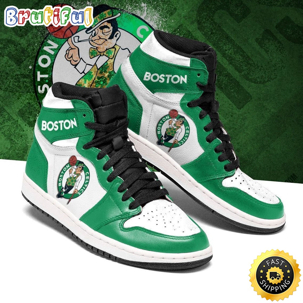 NBA Boston Celtics Green White Air Jordan 1 High Sneakers Classic Air Jordan Sneakers