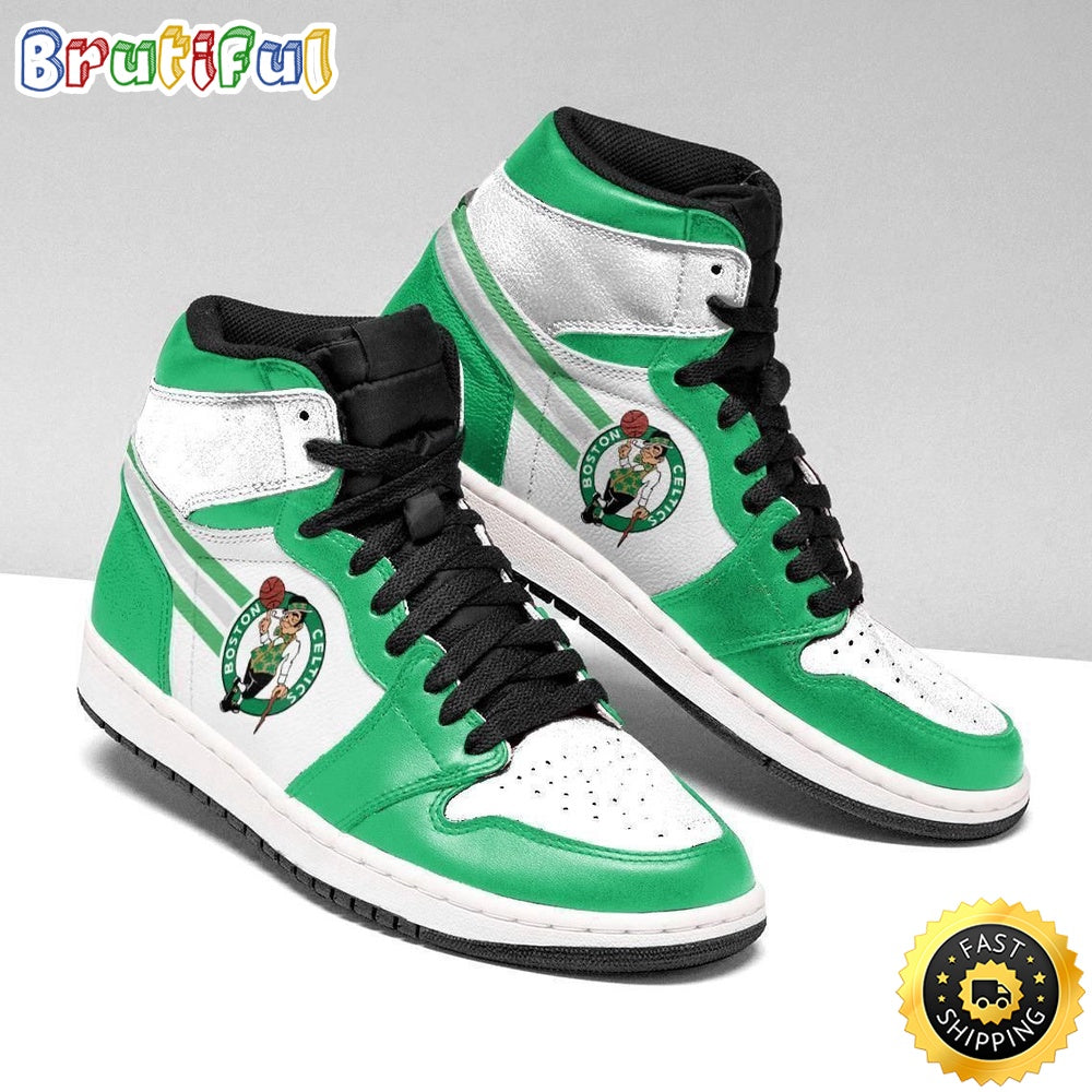 NBA Boston Celtics Green White Air Jordan 1 High Sneakers
