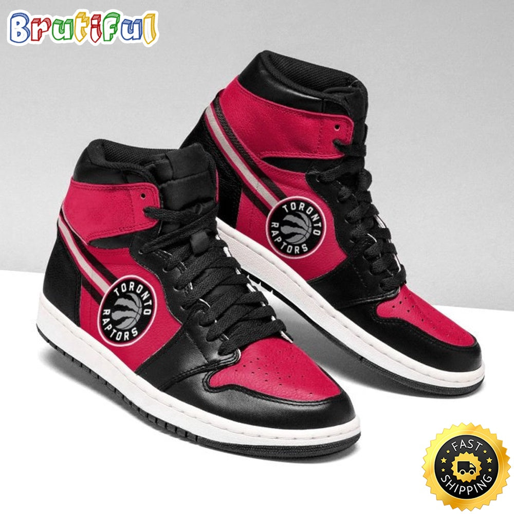 NBA Toronto Raptors Red Black Air Jordan 1 High Sneakers