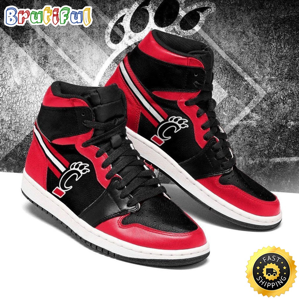 NCAA Cincinnati Bearcats Red Black Air Jordan 1 High Sneakers