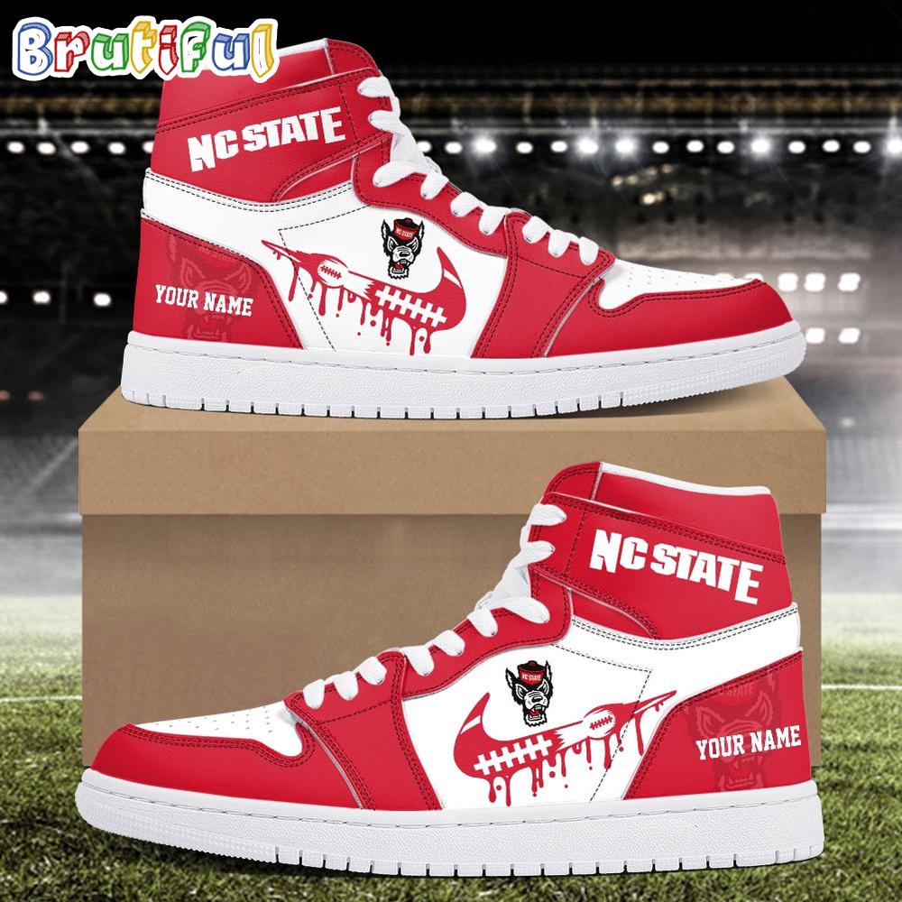 NCAA NC State Wolfpack Sport Team Personalized Air Jordan 1 Hightop Shoes