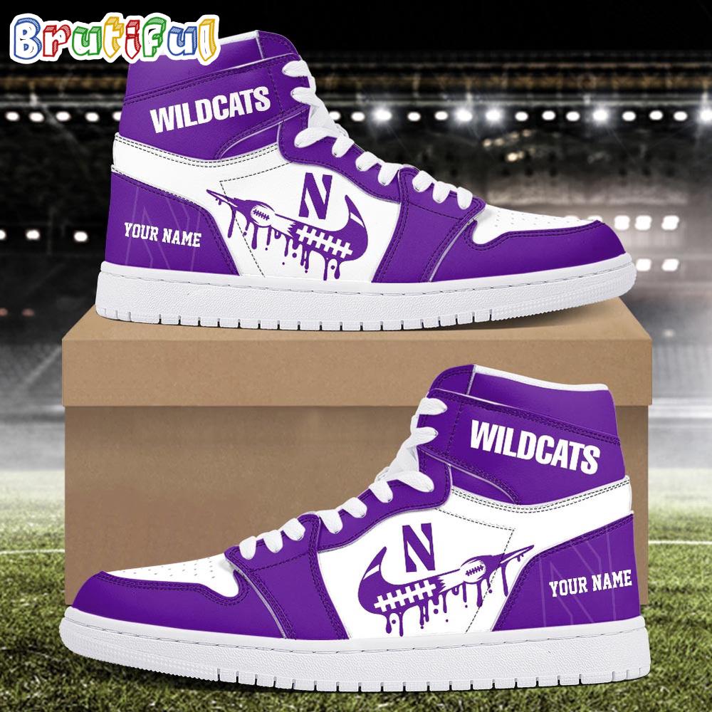 NCAA Northwestern Wildcats Sport Team Personalized Air Jordan 1 Hightop Shoes