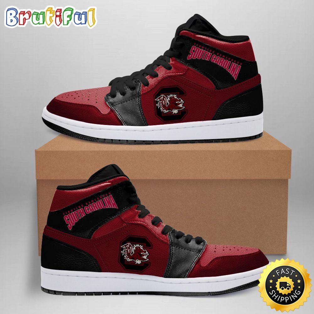 NCAA South Carolina Gamecocks Garnet Black Air Jordan 1 High Sneakers