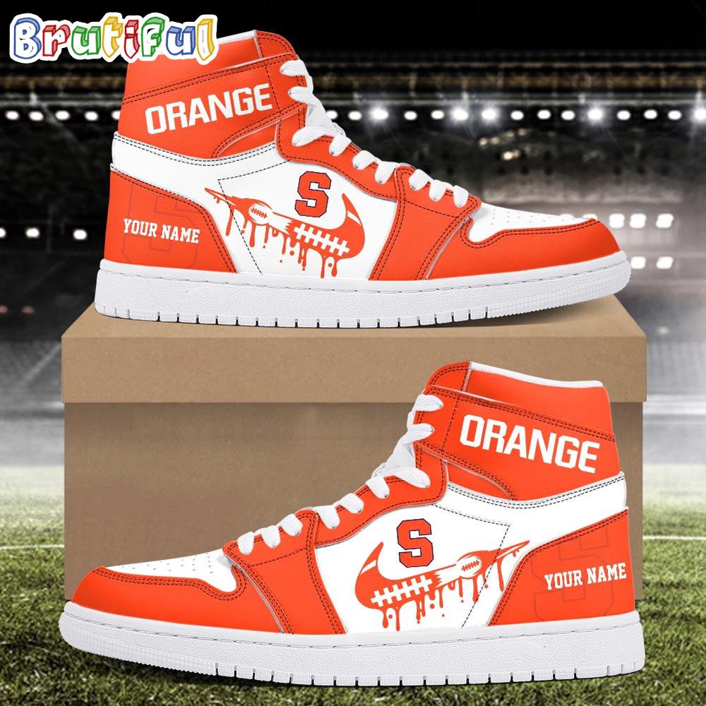 NCAA Syracuse Orange Sport Team Personalized Air Jordan 1 Hightop Shoes