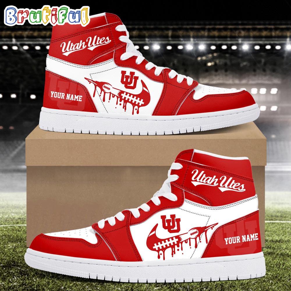 NCAA Utah Utes Sport Team Personalized Air Jordan 1 Hightop Shoes