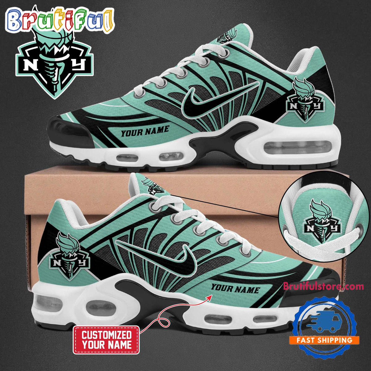 New York Liberty Basketball 2024 WNBA Air Max Plus Shoes