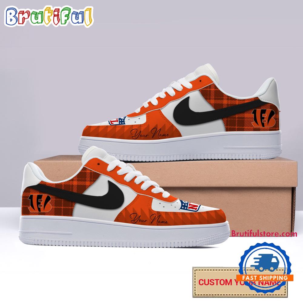 NFL Cincinnati Bengals Christmas Logo Pattern Custom Air Force 1 Shoes Sneaker