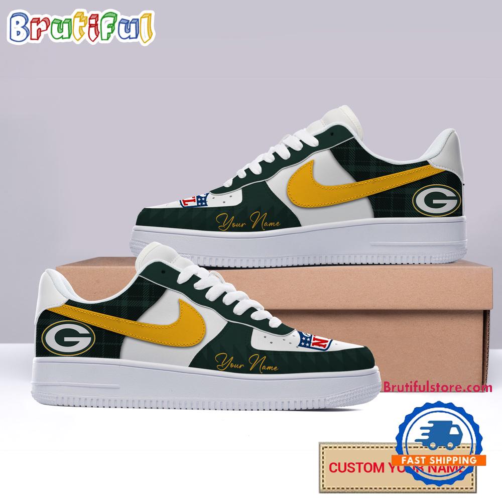 NFL Green Bay Packers Christmas Logo Pattern Custom Air Force 1 Shoes Sneaker