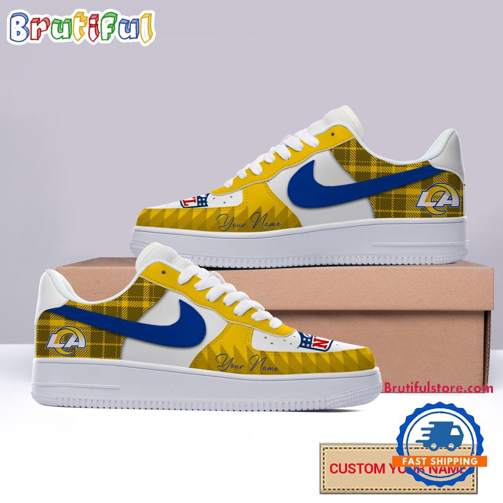 NFL Los Angeles Rams Christmas Logo Pattern Custom Air Force 1 Shoes Sneaker