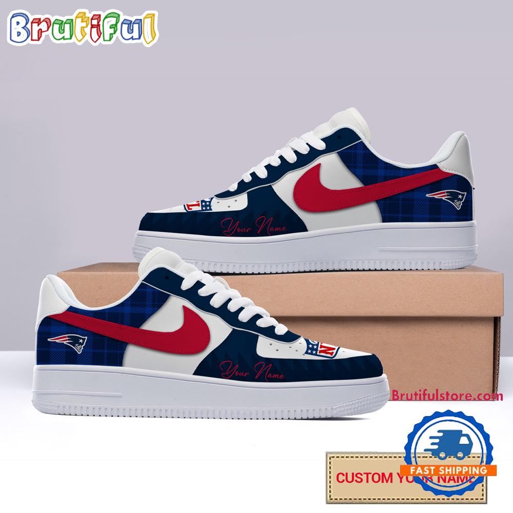 NFL New England Patriots Christmas Logo Pattern Custom Air Force 1 Shoes Sneaker