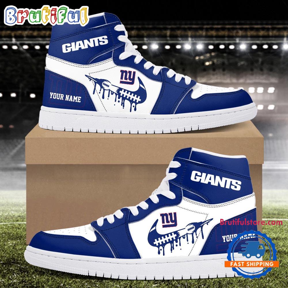 NFL New York Giants New Season Custom Air Jordan 1 Hightop Shoes