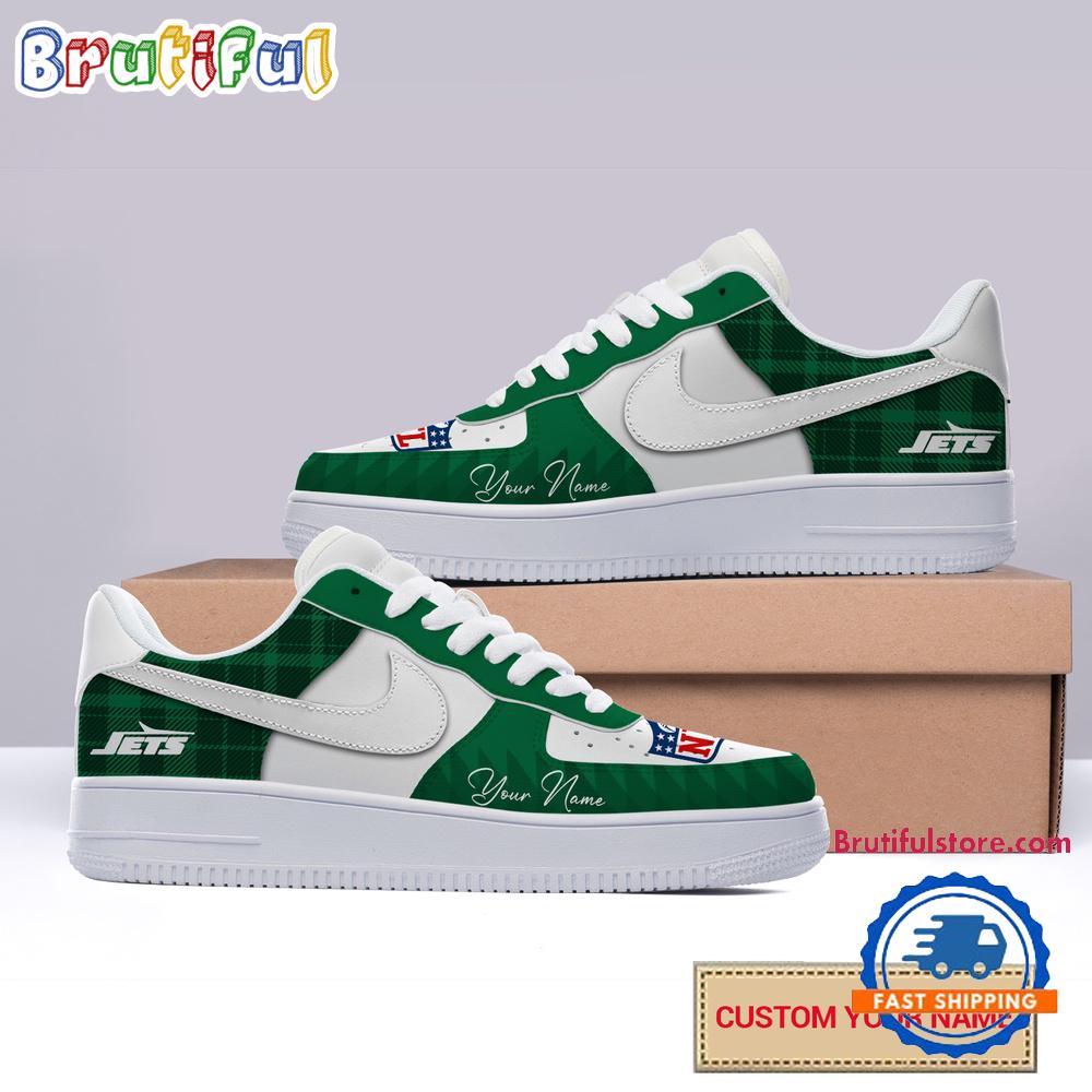 NFL New York Jets Christmas Logo Pattern Custom Air Force 1 Shoes Sneaker