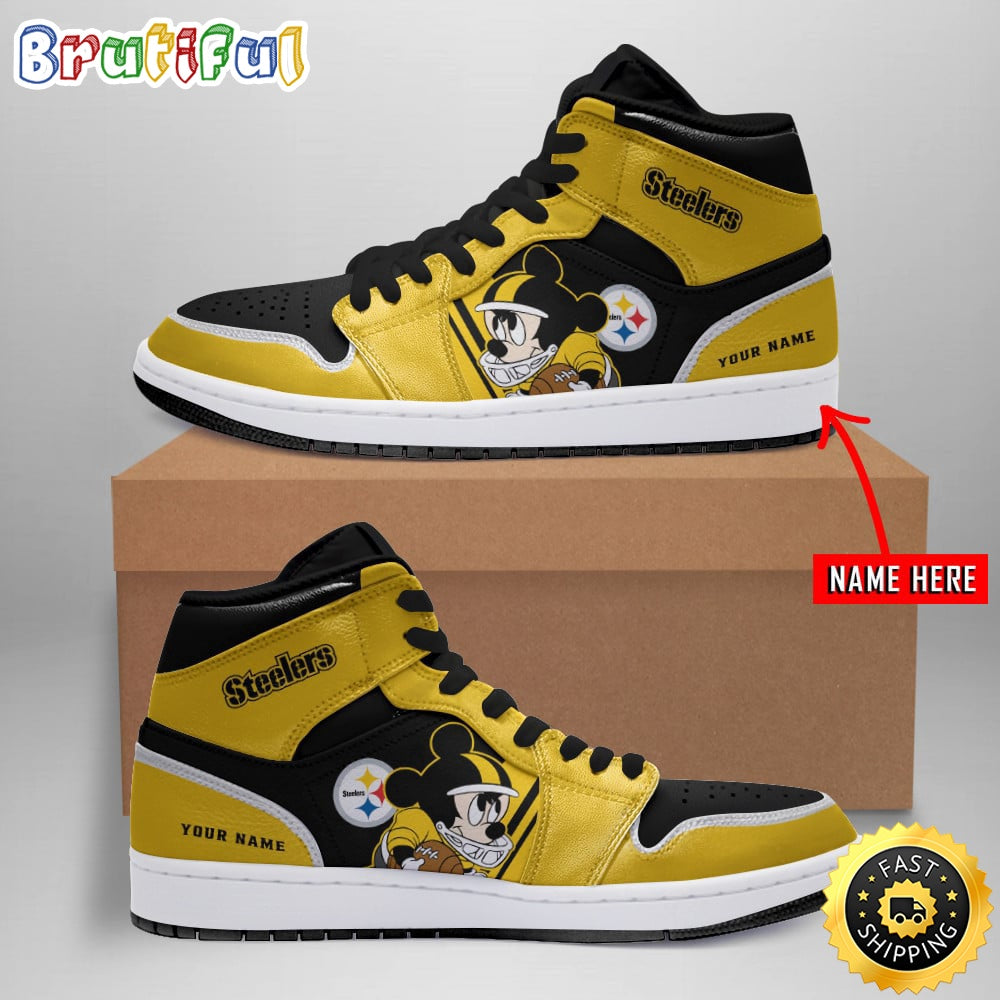 Personalized NFL Pittsburgh Steelers Air Jordan 1 Shoes Sleek Jordan 1 Shoes