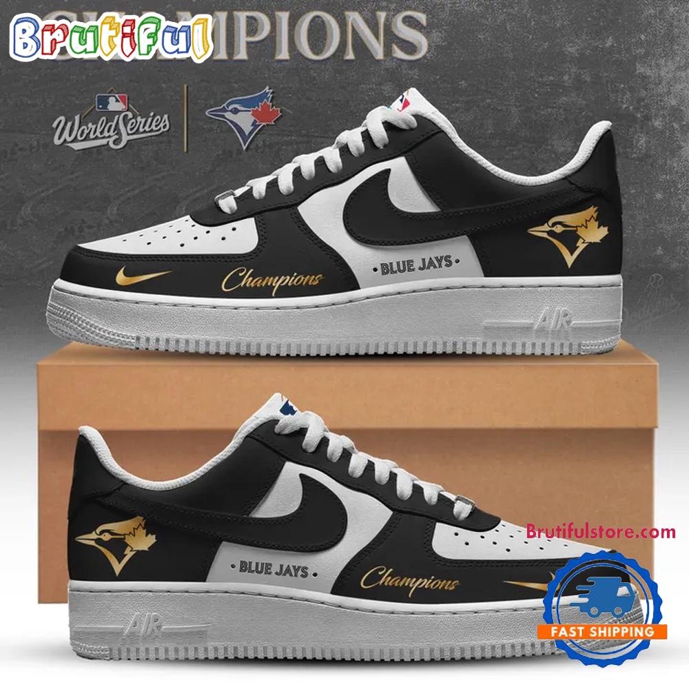 Toronto Blue Jays World Series Champions 2025 Black Air Force 1 Shoes